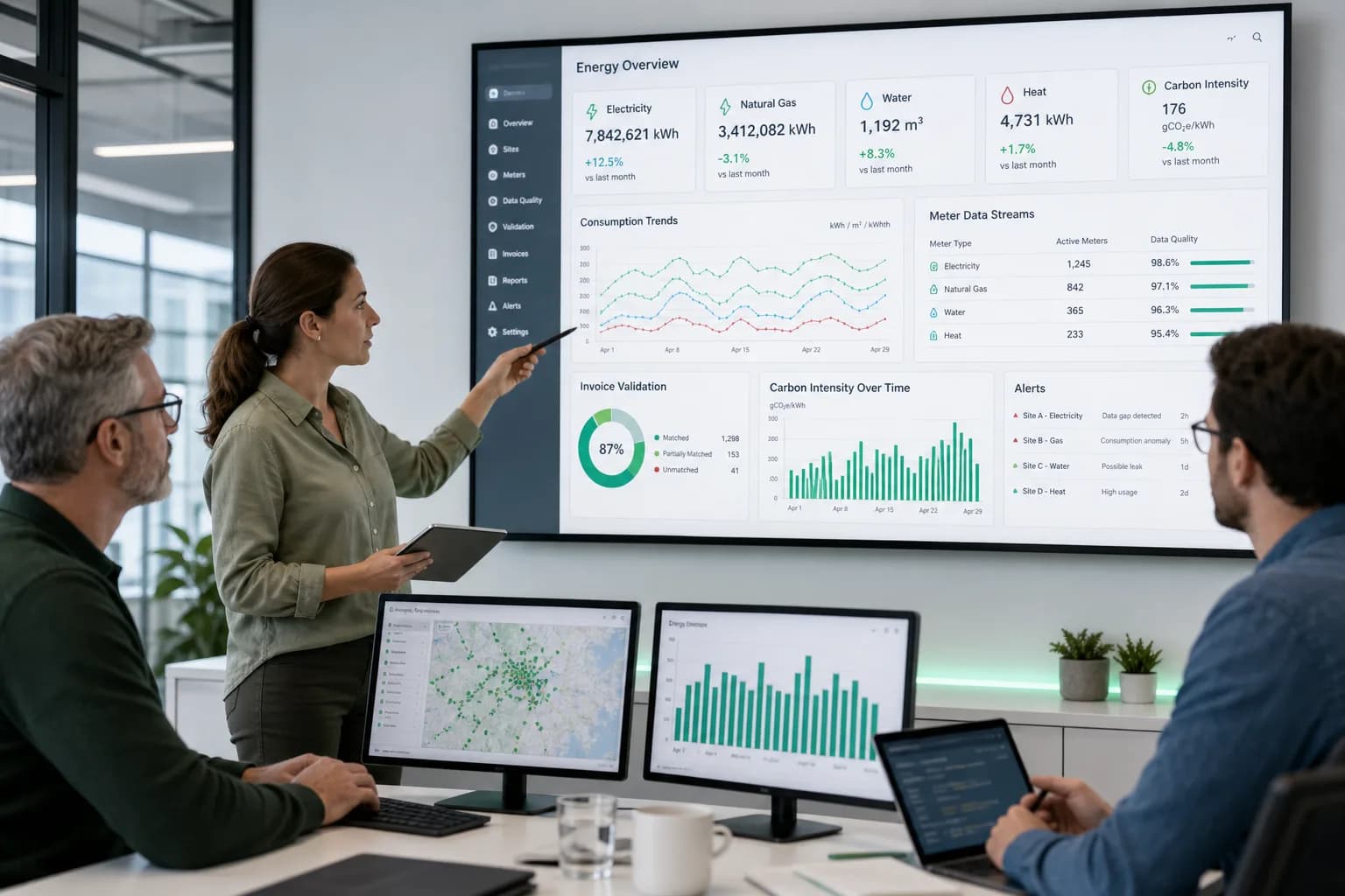 Akıllı sayaç verileri ve enerji yönetimi dashboardu