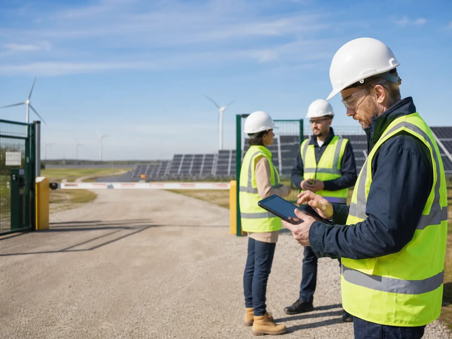 Yenilenebilir enerji sahasında personel ve ziyaretçi güvenliği koordinasyonu